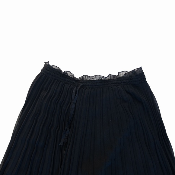 Zara Black Pleated Flow Maxi Skirt - Picture 12 of 14